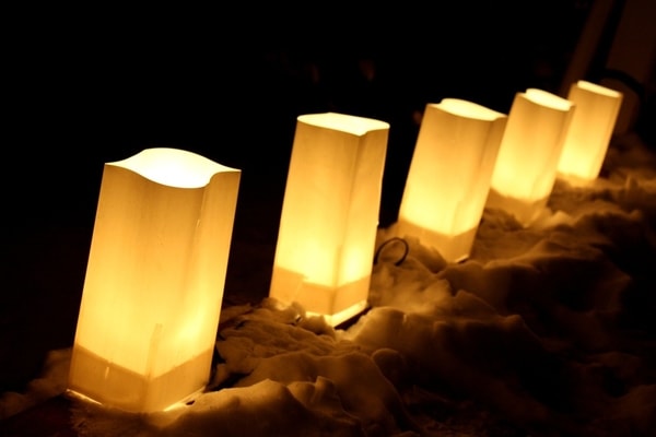 paper bag lights decoration